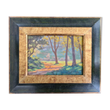 The clearing - orientalist oil by Sarraillon