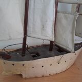Model of sailboat 3 masts navigable bois blanc