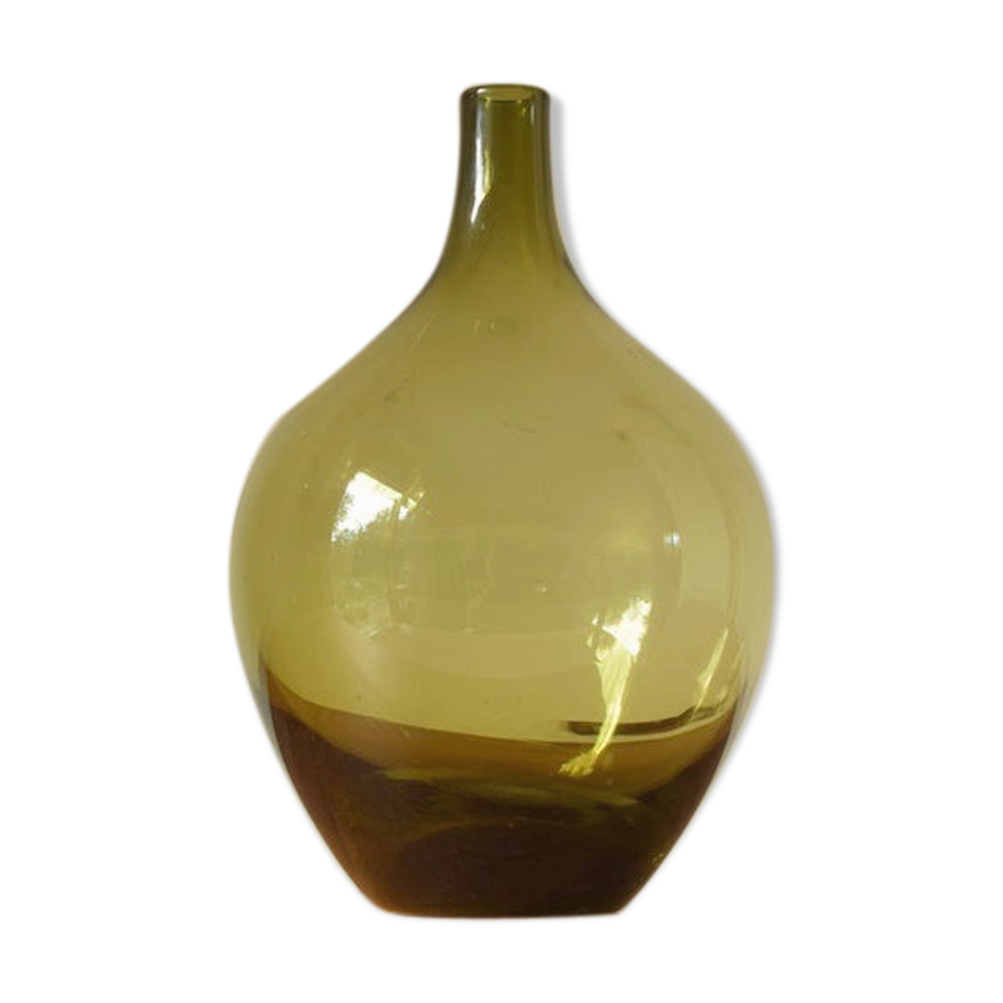 Green glass soliflore vase