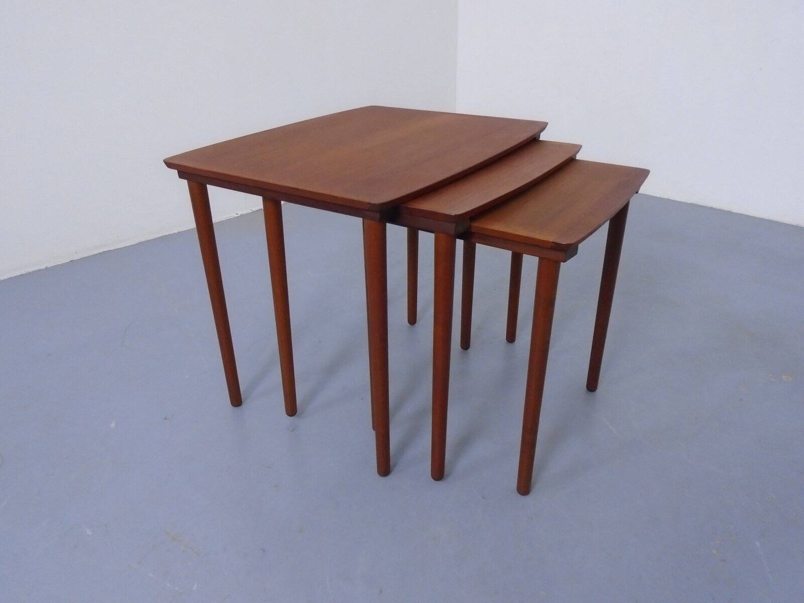 Danish Teak Nesting Tables from Møbelintarsia, 1960s, Set of 3