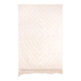 Berber carpet beni urain ecru with relief lines 242 x 156 cm