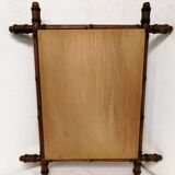 Miroir en bois imitation bambou