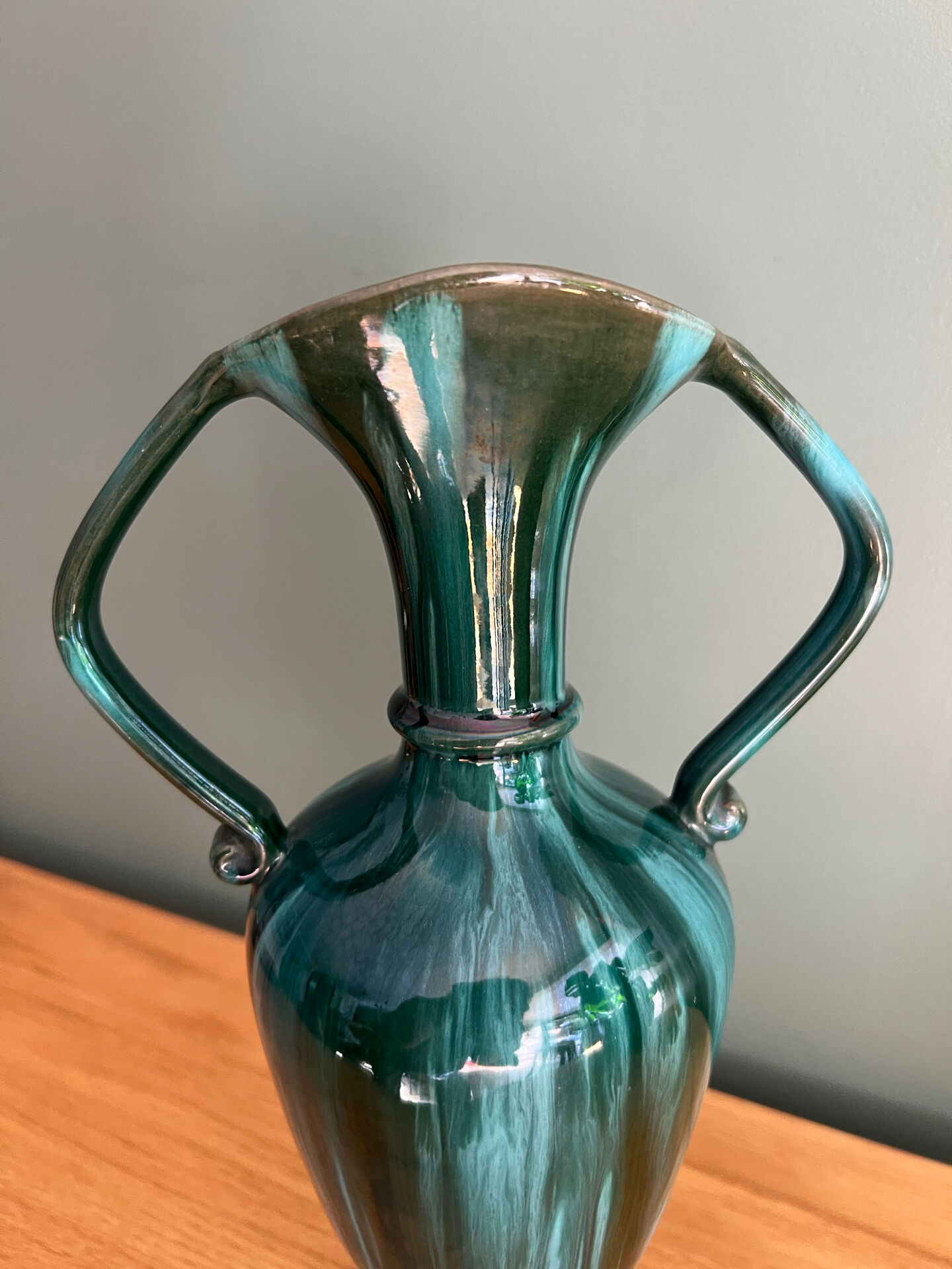 Art Nouveau vase with double handles from Vallauris - Jérôme Massier