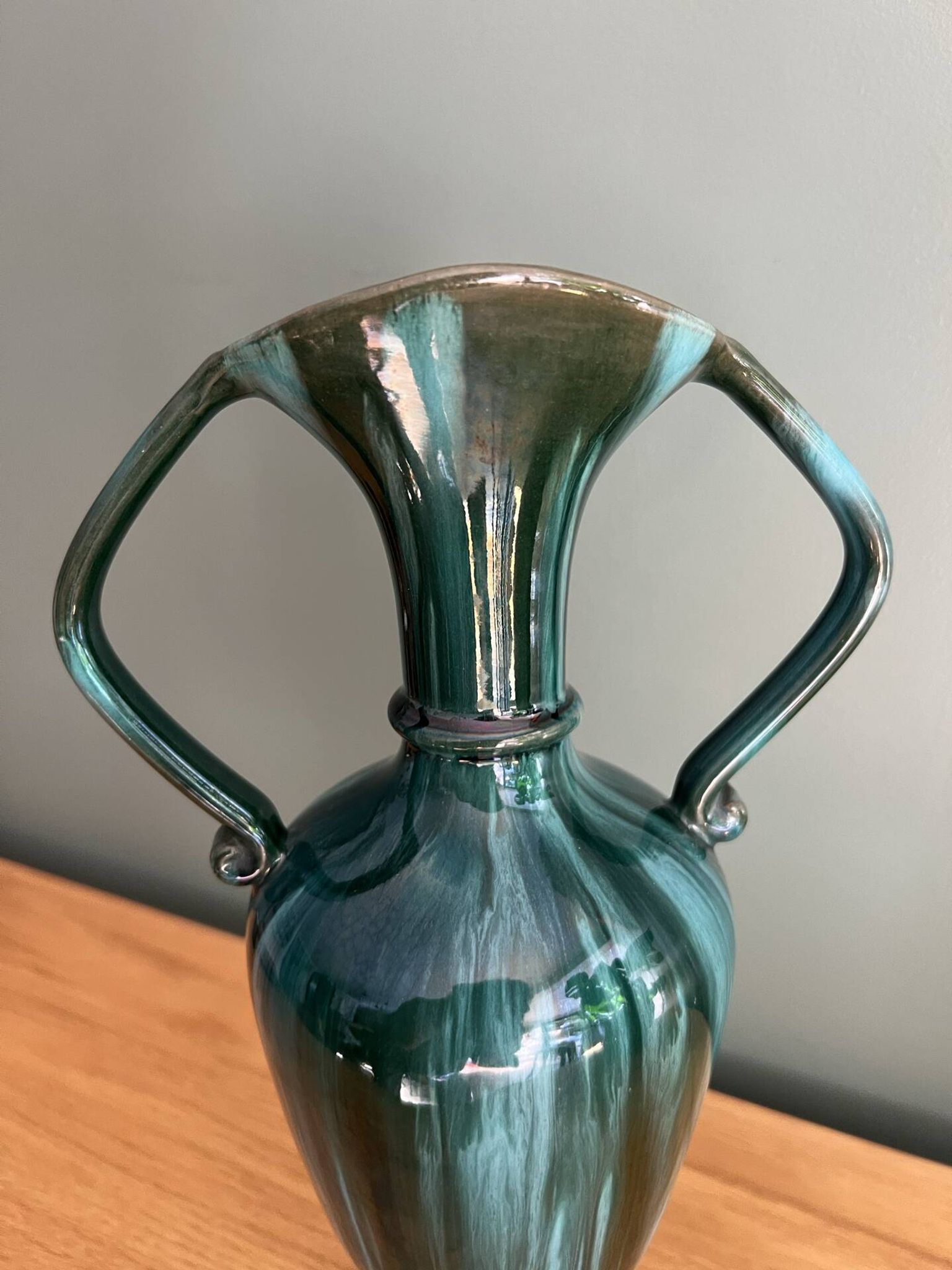 Art Nouveau vase with double handles from Vallauris - Jérôme Massier