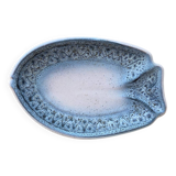 Ancien plat vallauris de jean austruy forme poisson céramique bleu gris #b654