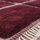 Grand tapis berbère sur mesure authentique bordeaux 3/4 m