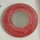 Vintage pink ceramic mirror