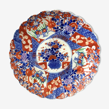 Plat imari japonais peint à la main - XIXe siècle - 30 cm