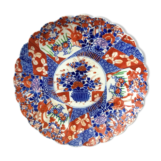 Plat imari japonais peint à la main - XIXe siècle - 30 cm