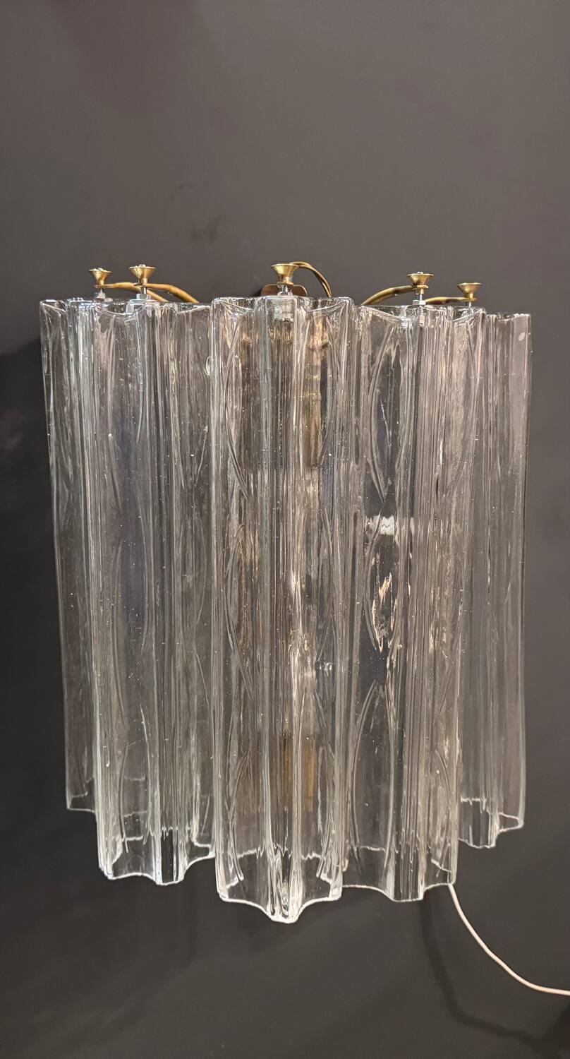 Murano Glass Tronchi Sconces Set of 8 1970’s