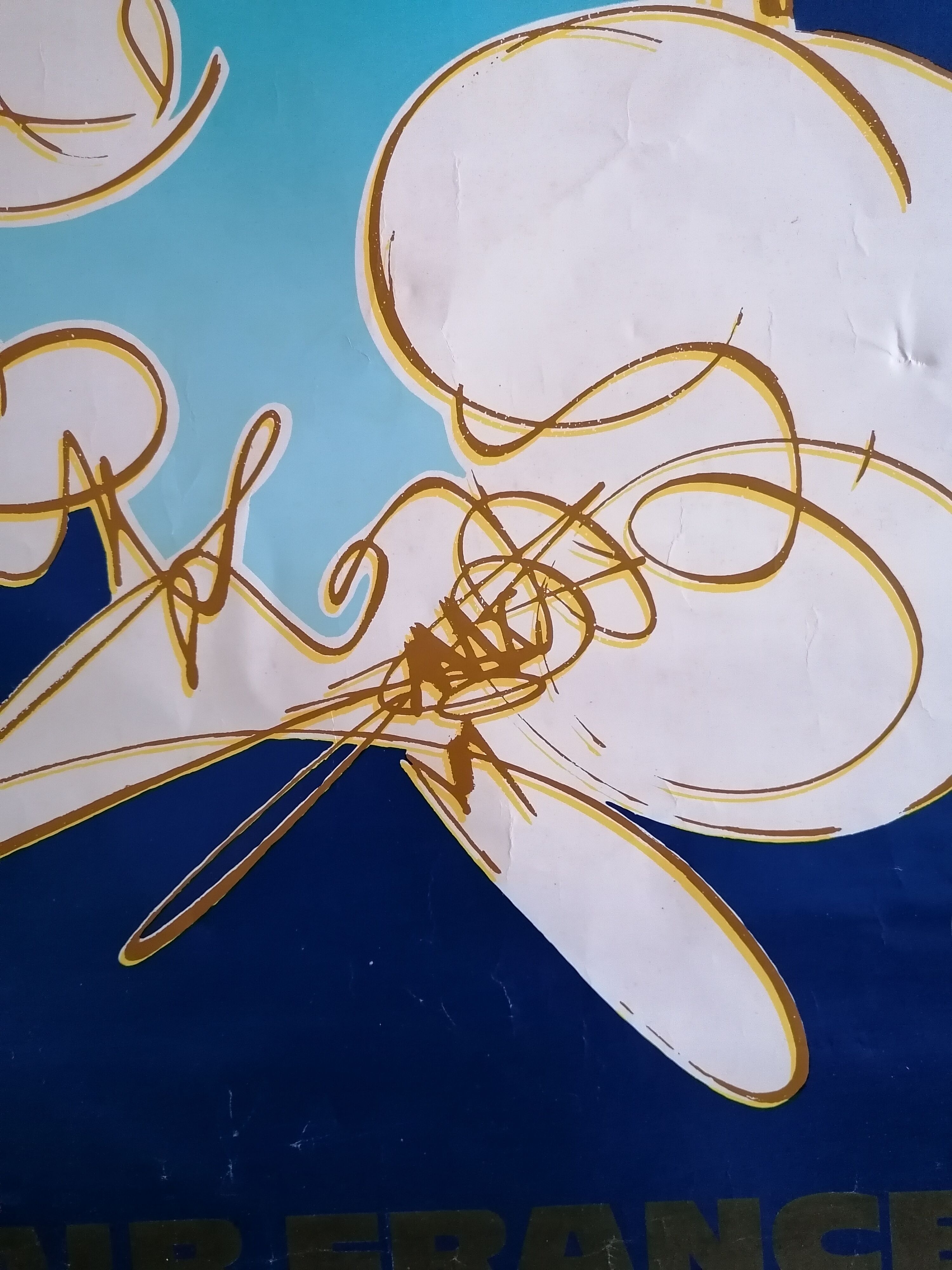 Original poster Air France Italy by Georges Mathieu 60/70