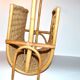 Vintage magazine holder in braided wicker and rattan