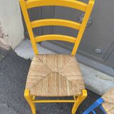 Fausse paire de chaises rustique bistrot Vintage