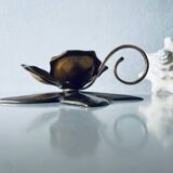 Brass flower candle holder