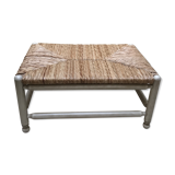 Painted wood and rattan provencal seat