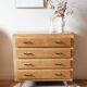 Commode vintage chêne et pieds compas rénovée