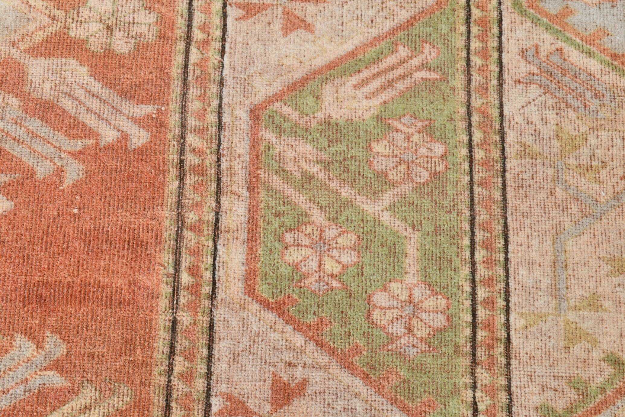 Tapis persan crème pêche 6x9, 195x275 cm