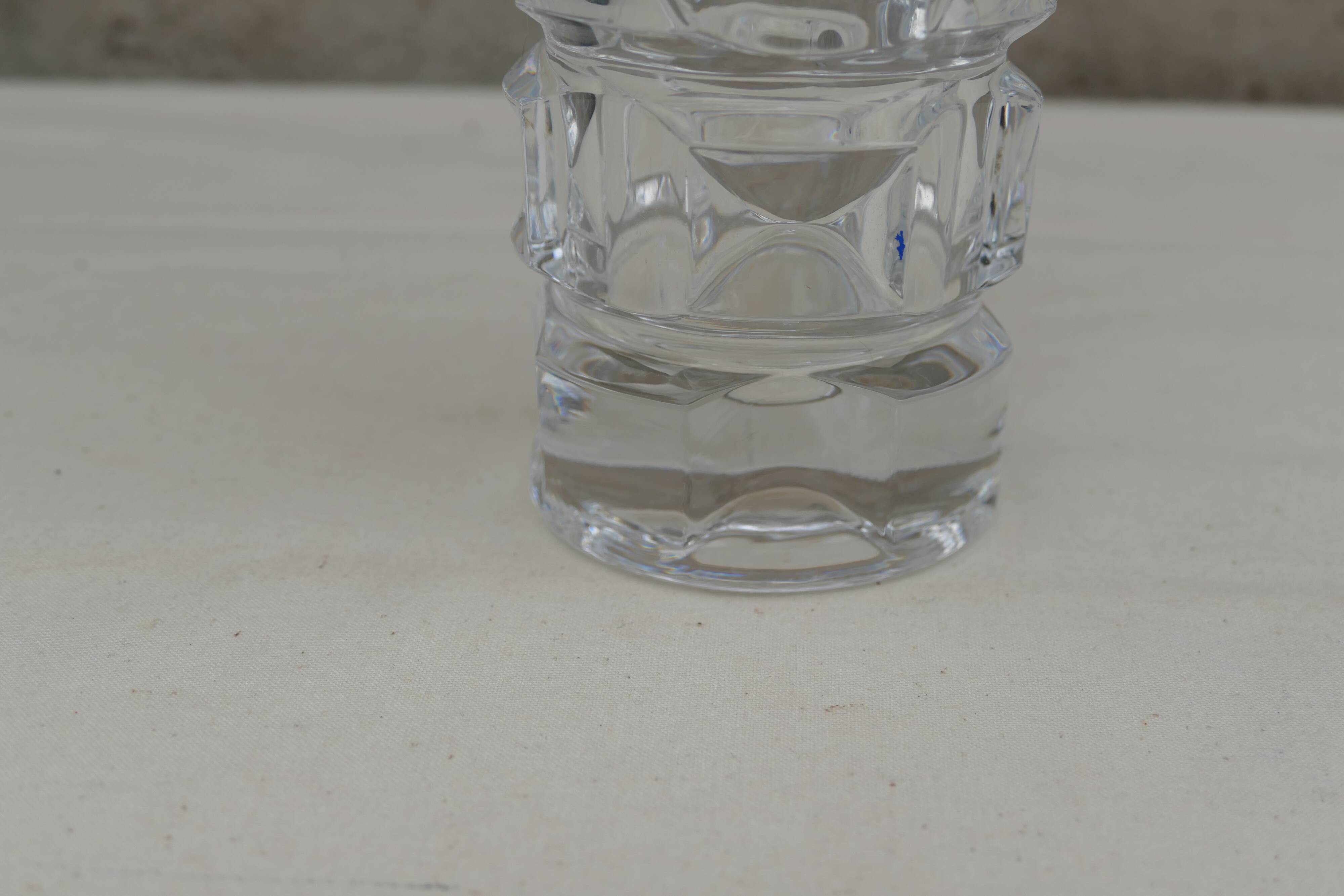 Geometric glass and crystal vase