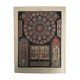 Lithograph engraving on stained glass windows (Notre Dame de Paris) from 1897