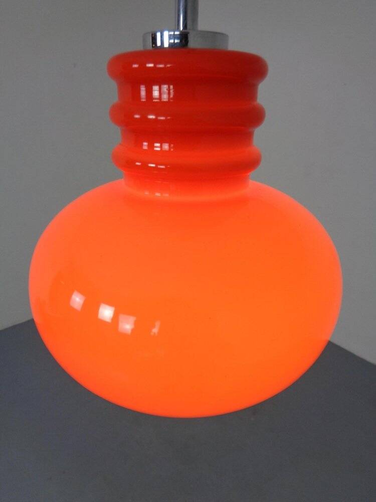 Glass ceiling lamp from Peill & Putzler, 1960s