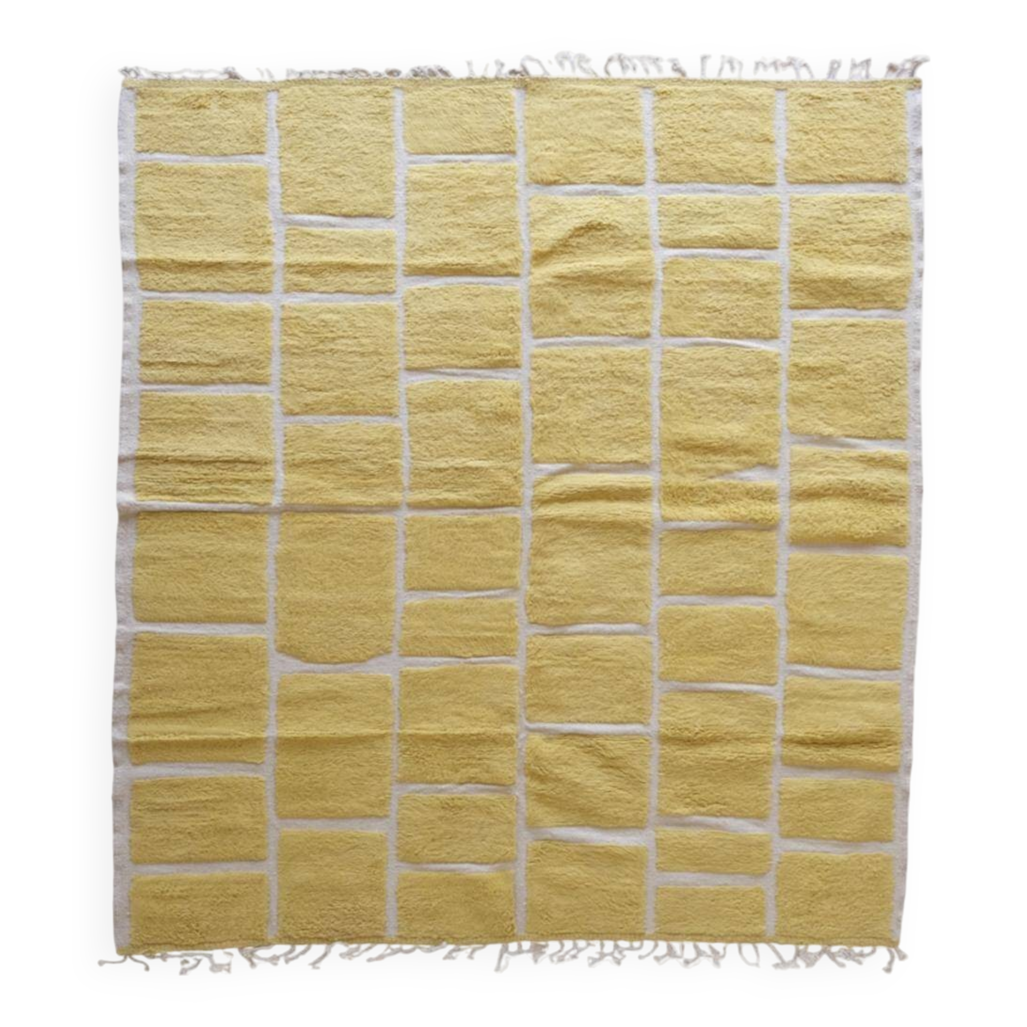 Tapis jaune contemporain
