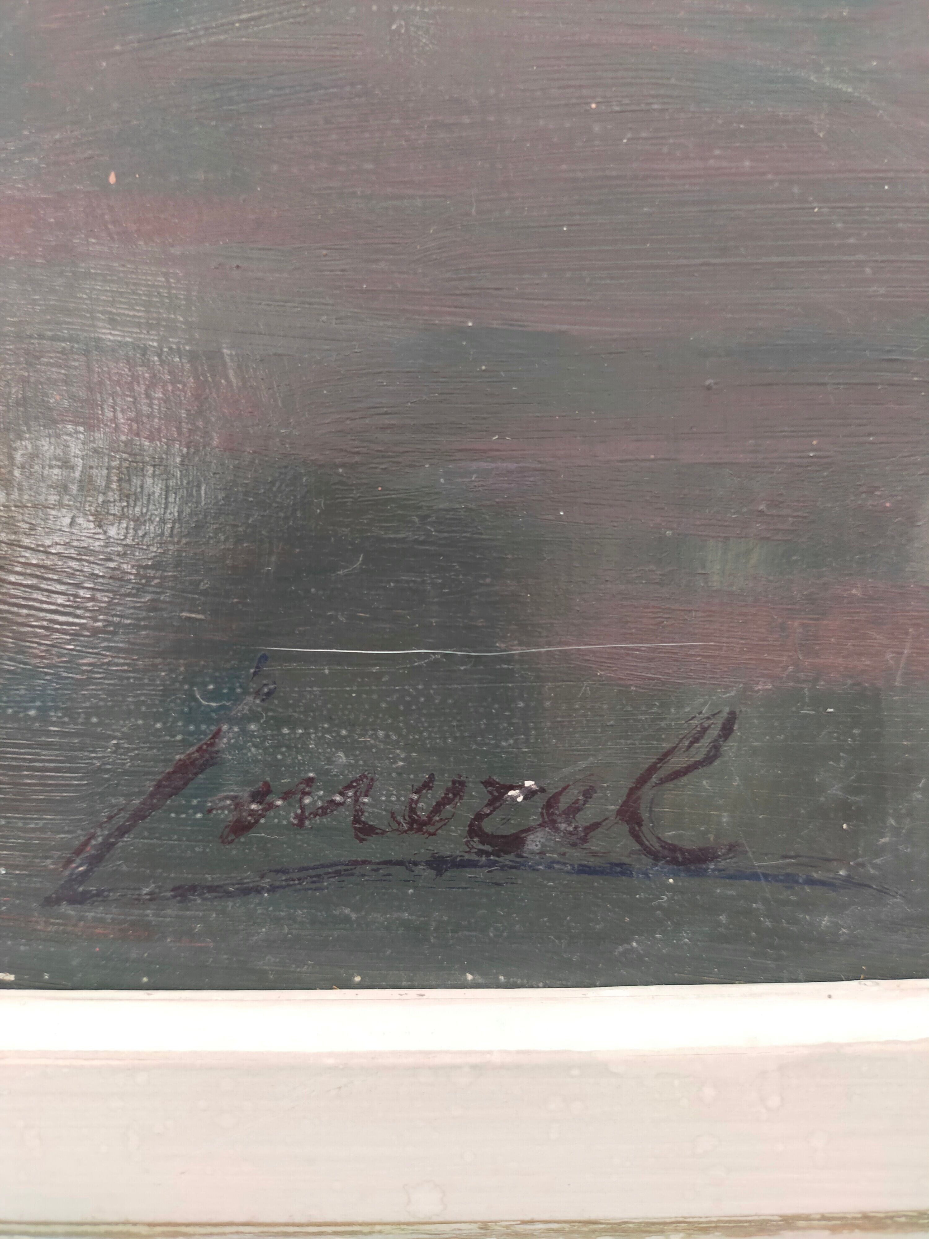 Still Life with Flowers Oil painting on panel signed Louis Morel