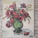 Oil on Canvas Knife Painting Still Life Flowers Poppies Signed M