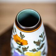 Vase en céramique à motifs floraux, années 1950