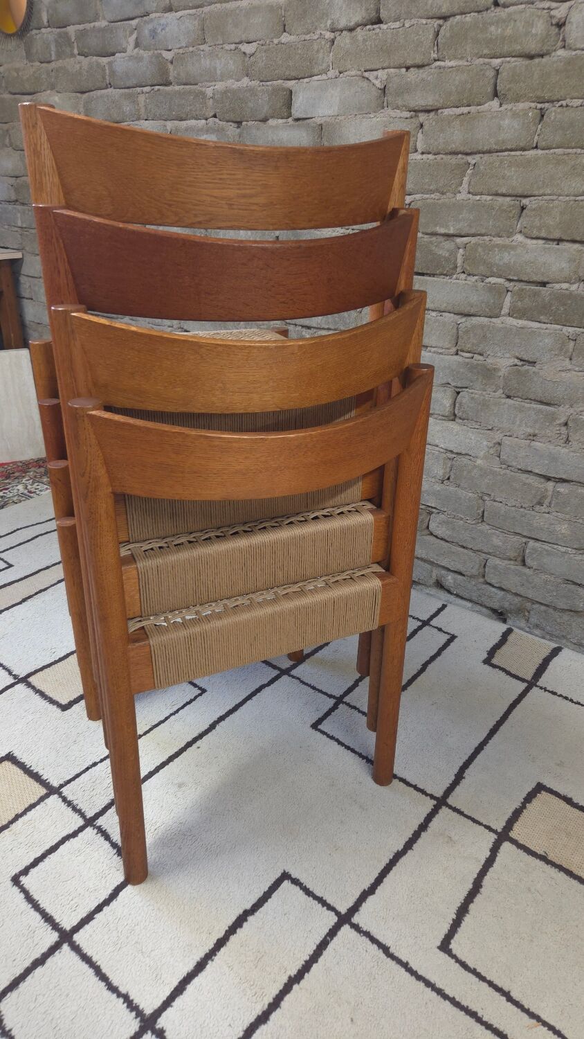 Set of 4 Danish chairs from the 1970s