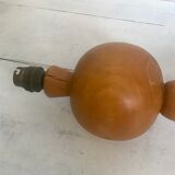 Turned wooden lamp
