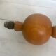 Turned wooden lamp