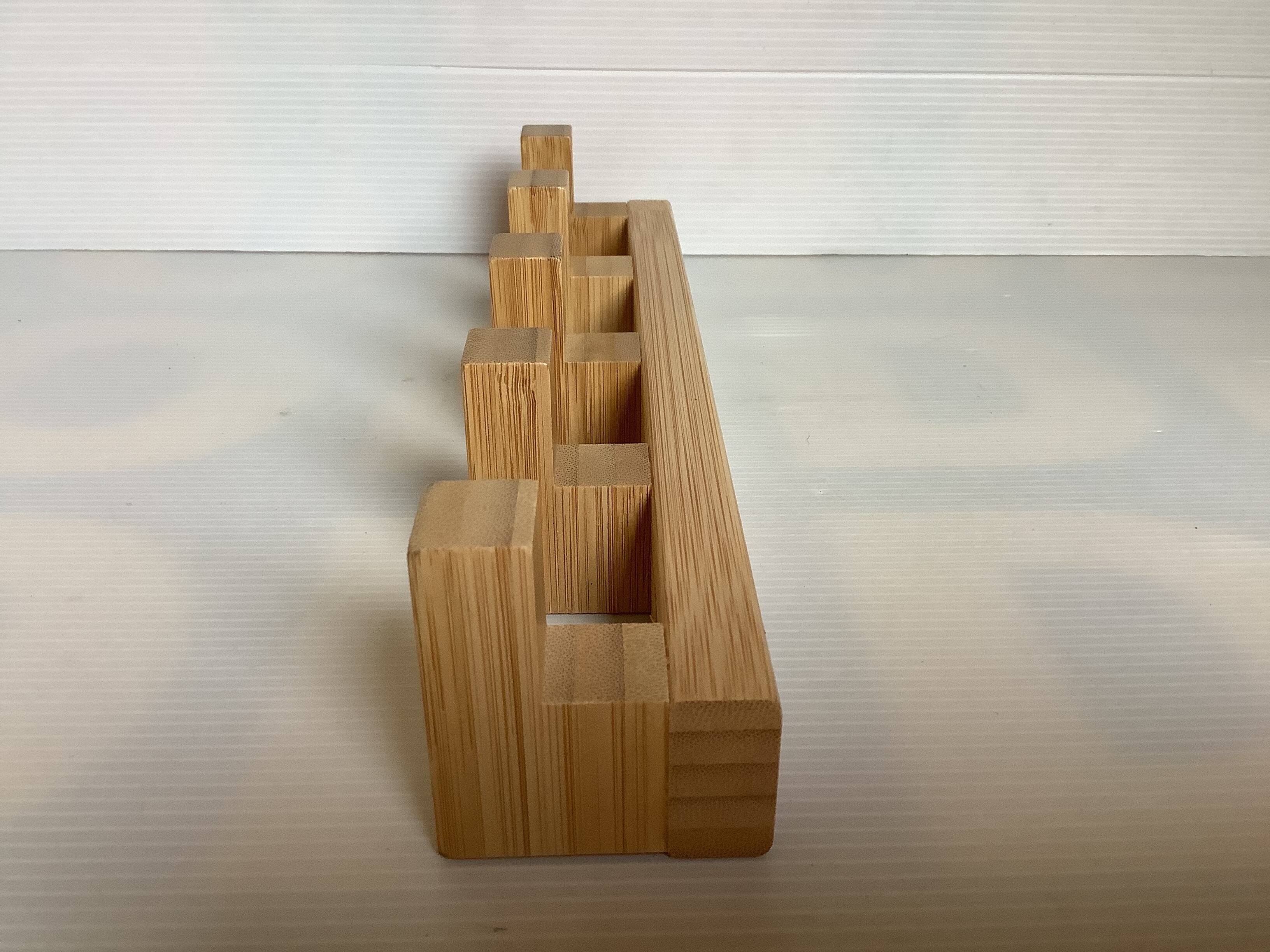 Bamboo wood coat rack