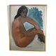 Oil on female nude framed panel