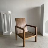 Armchair in natural wood (teak) minimalist design