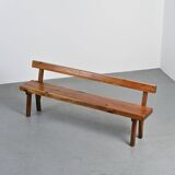 Banc en pin massif par Christian Durupt, circa 1960