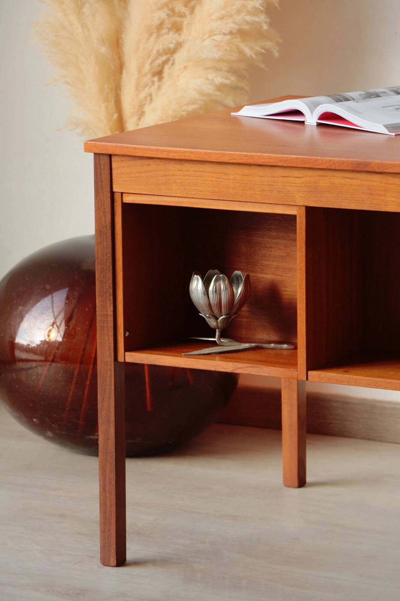 Bureau danois en teck vintage – Domino Møbler (années 60)