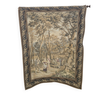 Tapestry with an idyllic forest scene
