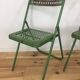 Industrial style metal terrace or garden chairs, folding