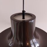 Brown metal pendant lamp with perspex diffuser for ab fagerhult, sweden
