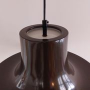 Brown metal pendant lamp with perspex diffuser for ab fagerhult, sweden