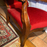 Voltaire armchair with reclining backrest