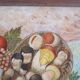 Oil painting still life signed and dated, painted on board with frame B8