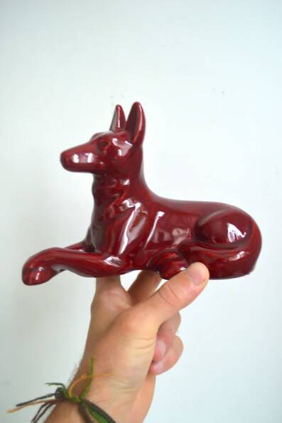 Chien en céramique