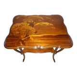 Gallé Art Nouveau Table with Cradle Decor