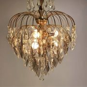 Hollywood Regency crystal and glass chandelier, 1970s