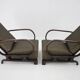 1930s Pair of Restored Art Deco Adjustable Armchairs, Czechoslovakia