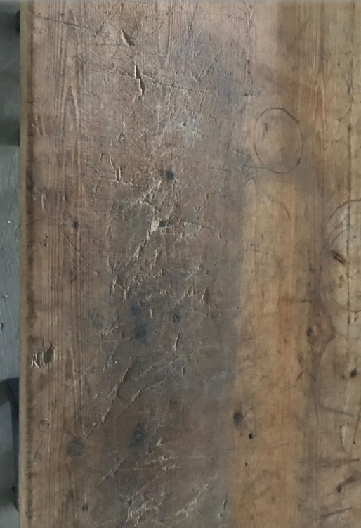 Antique Hungarian Primitive Kitchen Butchers Block Work Bench, circa 1900s