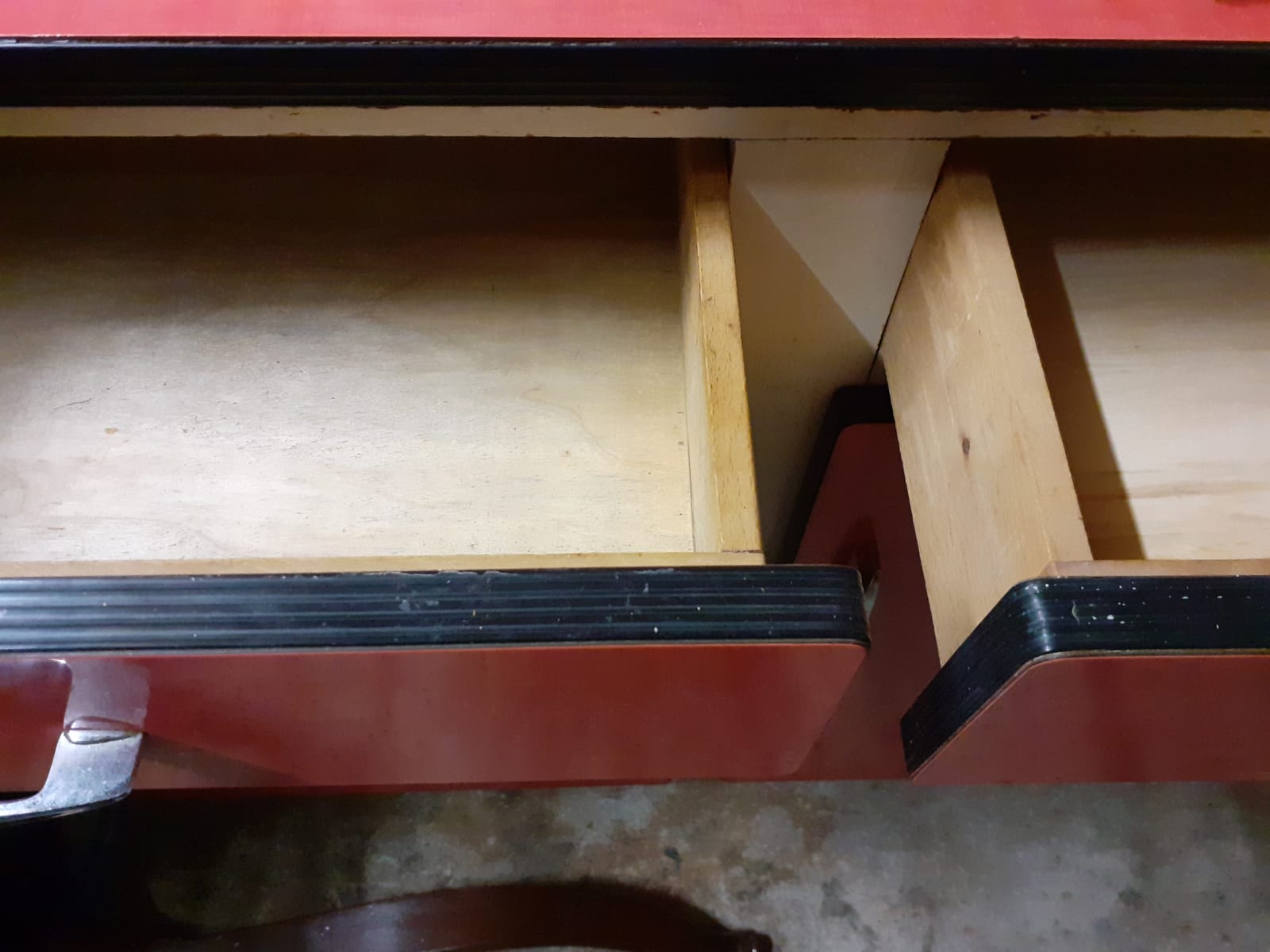 Red formica furniture