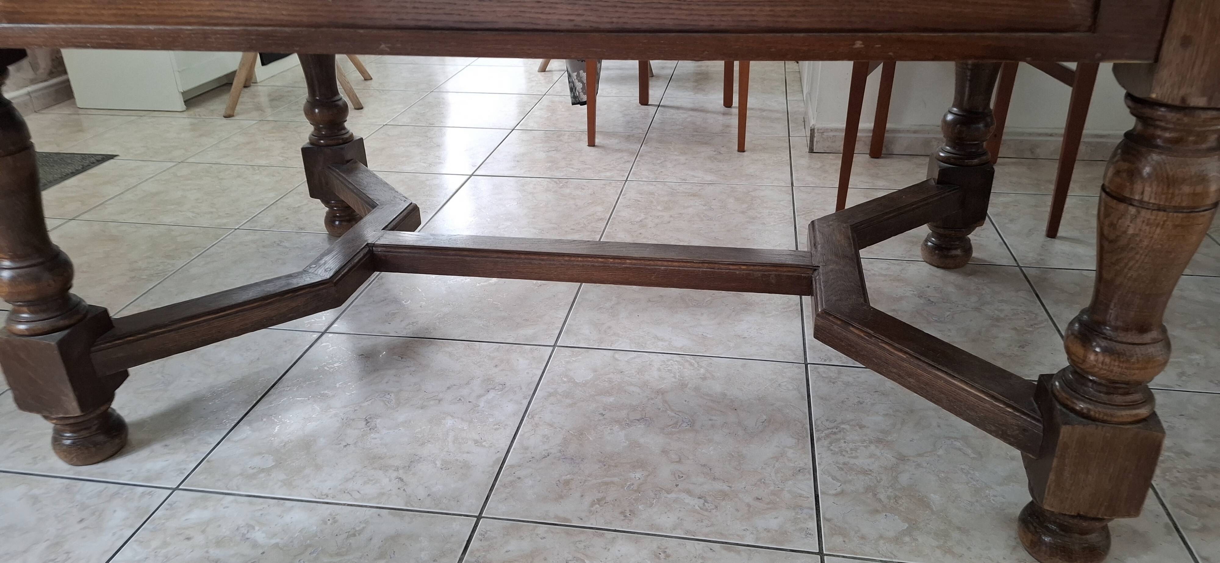 solid wood dining table the monastic with a checkerboard top