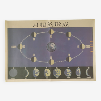 Carte scolaire chinois des cycles lunaires